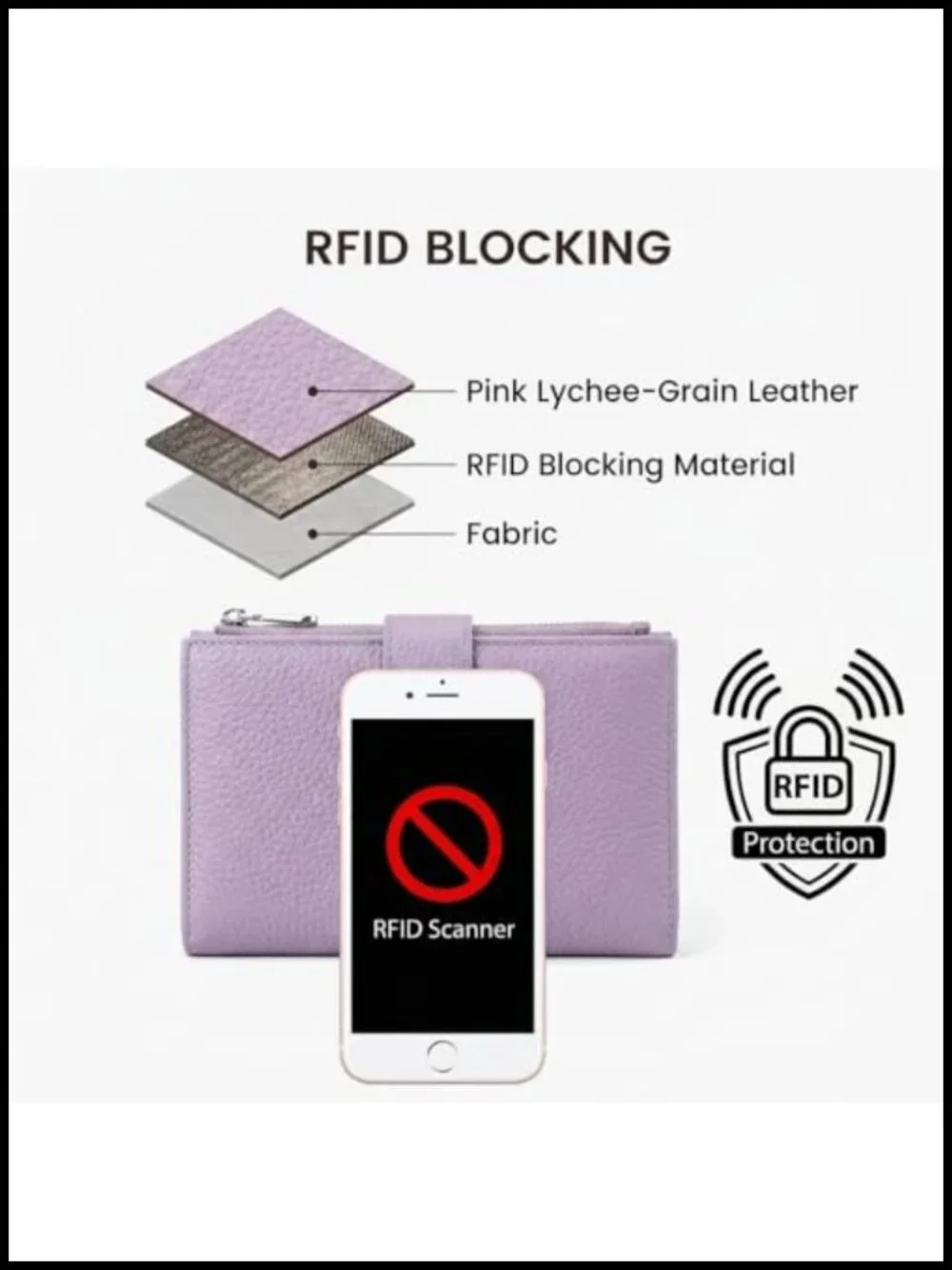 Genuine Leather RFID Blocking Passport Wallet, Travel Organizer with Card